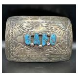 Sterling Silver Navajo Belt Buckle