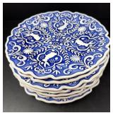 Eight Blue Bunny Plates