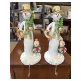 Two Fitz and Floyd Stocking Holders