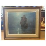 Framed Montague Dawson, 'The Crescent Moon', Print