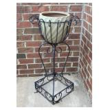 Scrolling Metal Plant Stand