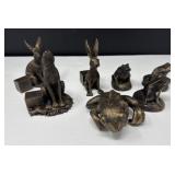 Six Flower Pot Decor and Brass Planter