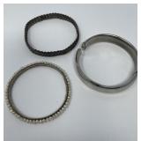 Sterling Silver Bracelets, Pearl Bangle