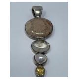 Starboard Sterling Silver and Stone Pendant