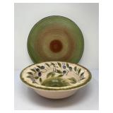 Pier One Platter, Hand Painted Bowl