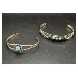 Sterling Silver and Turquoise Cuff Bracelets