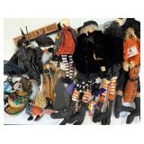 Handmade Vintage Halloween Dolls including Tote