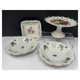 Articulated China Bowls and Compote