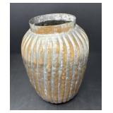 Egyptian Hand Hammered Metal Vase