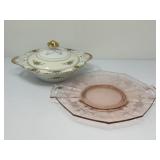 Vintage Porcelain Covered Serving Dish, More