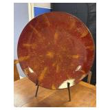 Ex. Large Decorative Red Charger and Stand
