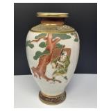 Gilt Moriage Porcelain Asian Vase