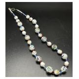 Vintage Glass 'Wedding Cake' Style Beaded Necklace