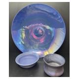 Decorative Bowl and Two Ceramic Bowls