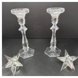 Four Glass Candle Holders