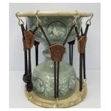 Celadon Hourglass Porcelain Drum