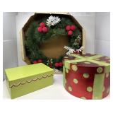 Vintage Wreath and Nesting Boxes