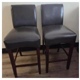 Faux Leather Bar Stools