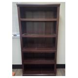 Wood Bookcase Adjustable Shelf