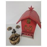Bird Feeder and Tree Face