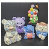 Collection of Handpainted Ceramic Animal