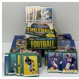 Three Boxes of Fleer 1990, 1991 Football Cards
