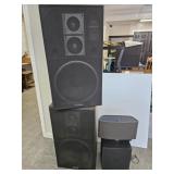 Pair of Sanyo Speakers and Sony Speakers