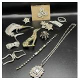 Art Deco Style Rhinestone Jewelry