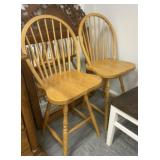 Wood Swivel Kitchen Island Bar Chairs