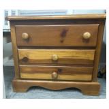 Two Drawer Pine Nightstand