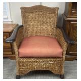 Vintage Wicker and Rattan Armchair
