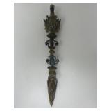 Bronze Tone Tibetan Buddhist Phurba Dagger