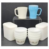 Milk Glass Jars, FK Cups and Dynaware Custard Cups