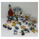 Smurf Mugs, Figures, Goofy Plate, Figures