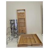 Wine Bottle Holders, Organizer, Caddy Tray