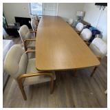 Board Room Table and Nine Chairs