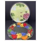 Gorham Butterfly Platter with Glass Fruit Platter
