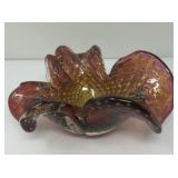 Art Glass Leaf Bowl