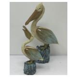 Hand Painted Pelican and Baby