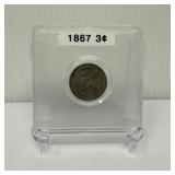 1867 3ï¿½ Nickel