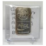 1977 1oz. Silver Bar Coca-Cola