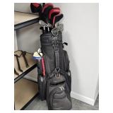 Knight Golf Bag with Assortment of Clubs