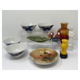 Asian Style Dishes, Trinkets and Vase