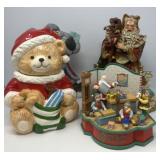 Christmas Cookie Jar, Music Box, Santas