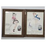 Pair of Vintage Framed Spingmaid Ads