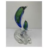 Dynasty Gallery Glass Dolphin Sculpture
