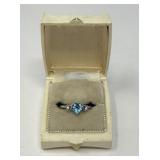 Ladies Sterling and CZ Ring, Size 7