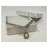 Sterling Carolyn Pollack V Filigree Plaque