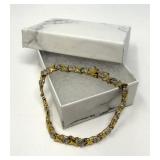 Gold Plate Over Sterling XO Bracelet