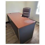 Right Handed Laminate Desk, Chair & Filing Cabinet